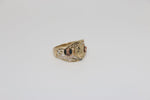 14K Two-tone Jesus Engraved Ring - Sell Gold NYC