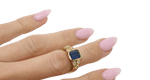 14K Yellow Gold Blue Sapphire Ring - Sell Gold NYC