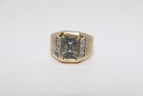 14K Yellow Gold White Sapphire Ring - Sell Gold NYC