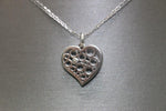 14K White Gold Heart Circles Chain Pendant Set - Sell Gold NYC