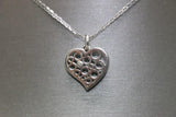 14K White Gold Heart Circles Chain Pendant Set - Sell Gold NYC