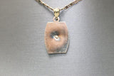 14kt Tri-tone Baby Jesus Pendant with 14kt Rose Gold Hollow Trace Chain - Sell Gold NYC